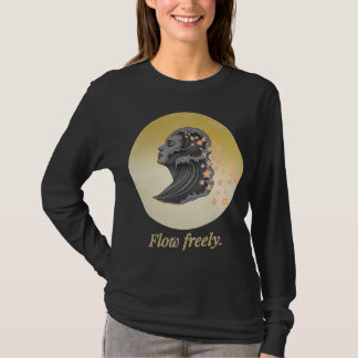 Flöda Fritt - Zen Oceanisk Andlig Konst T Shirt