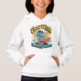 Flöda Med De Glada Vågorna Barn Surftröja T Shirt