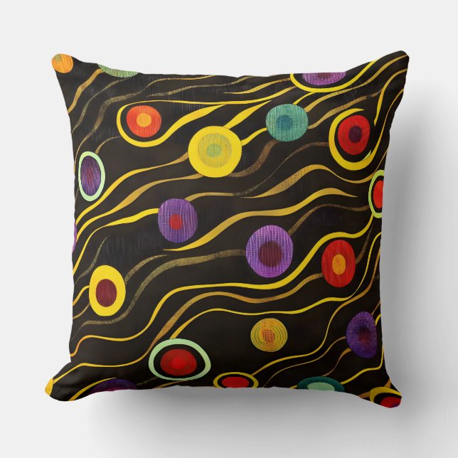 Flödande bubblor och vågor 1 kudde (Framsida)