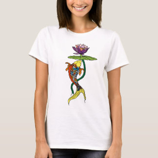 Flödande lotusblomma t shirt