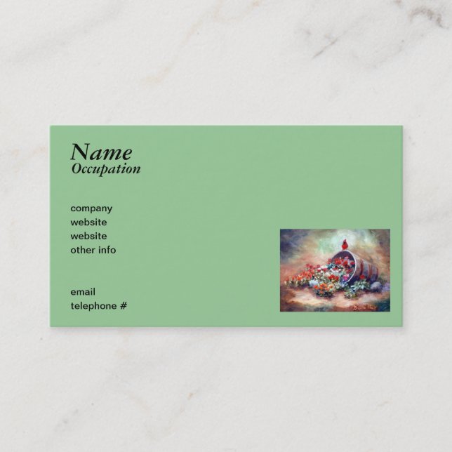 Flödande över huvudsaklig visitkort (Framsida)