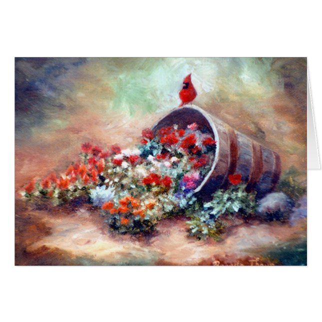 Flödande över tomt kort för kardinal (Framsidan Horizontal)