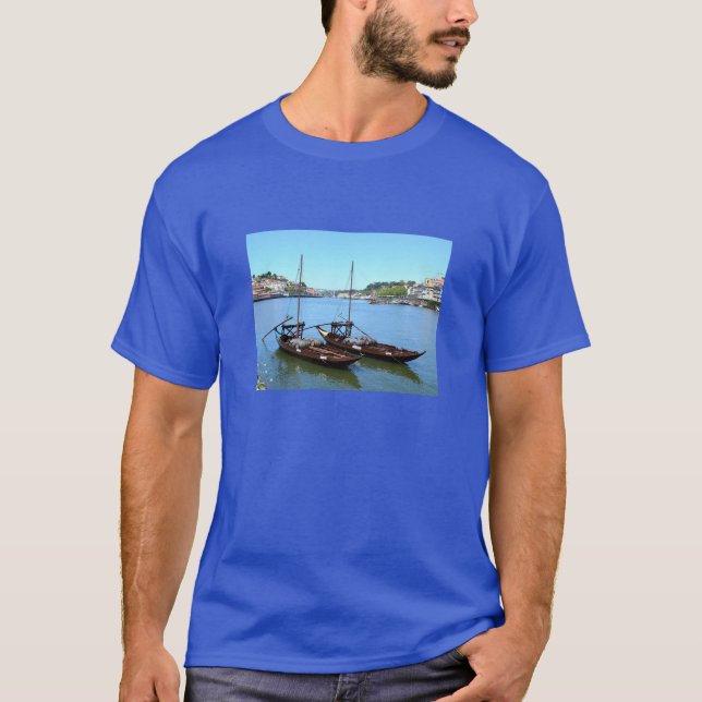 Flodbåtar i Porto Tee Shirt (Framsida)