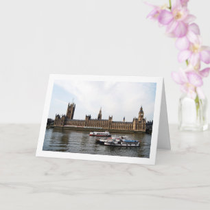 Flodbåtar utanför Palace of Westminster Kort