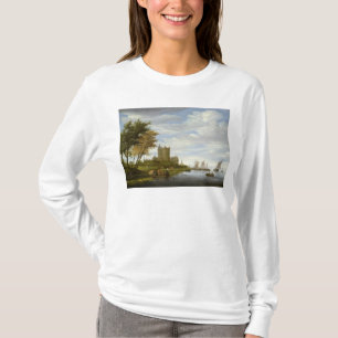 Flodbred flodmynning med ett slott t-shirt