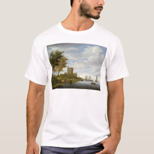Flodbred flodmynning med ett slott t-shirt