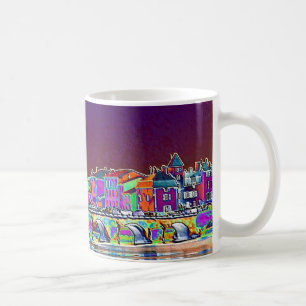 Flodbyplats nära Lyon frankriken Kaffemugg