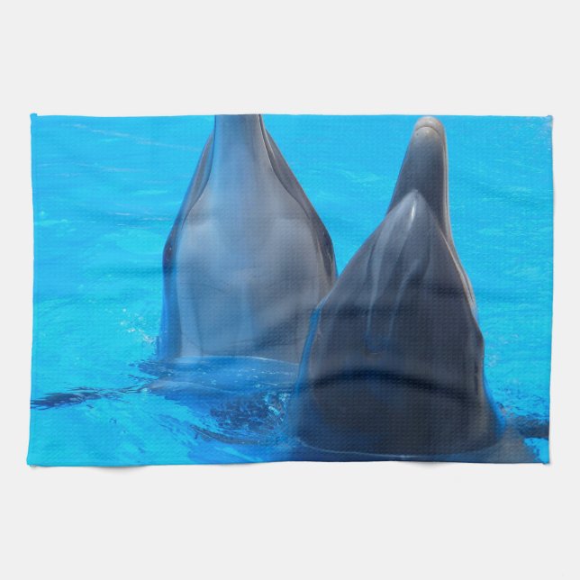 floddelfin fisk marin hav under vatten kökshandduk (Horisontell)