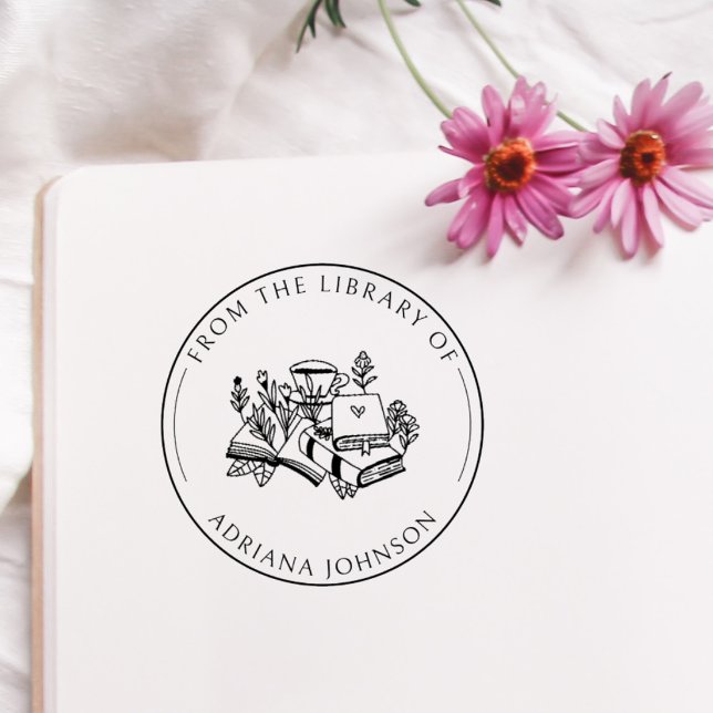 Flöde av bokar och kaffe från Bibliotek Stämpel (Skapare uppladdad)