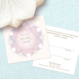 Flöde av Life Mandala Customer Loyalty 6 Slår Fyrkantigt Visitkort