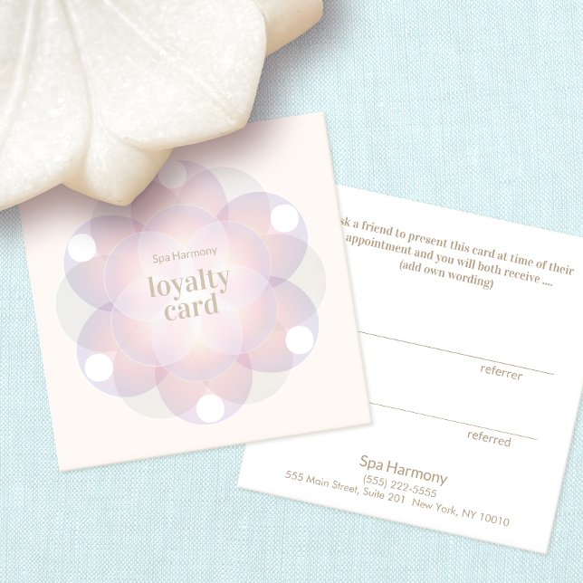 Flöde av Life Mandala Customer Loyalty 6 Slår Fyrkantigt Visitkort (Skapare uppladdad)