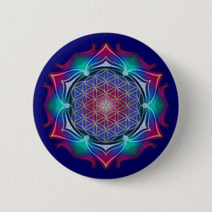 FLÖDE AV LIV/Blume des Lebens - Mandala IV Knapp