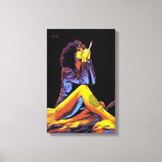 FLÖDE AV LIVSKATATTOO DMT ANDLIG GRAFFITI RETRO CANVASTRYCK (Framsida)