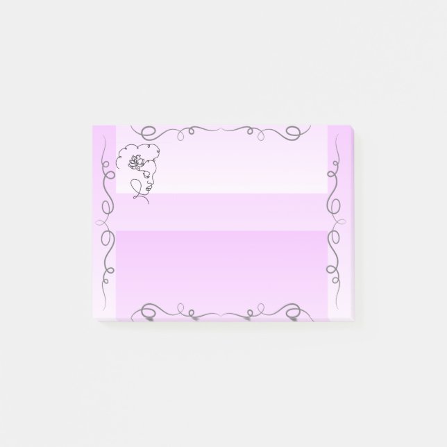 Flöde Beauty Lavender Sticky Notes Post-it Block (Framsida)