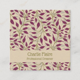 Flöde från avskiljning av Löv ömtålig flytande lö Fyrkantigt Visitkort