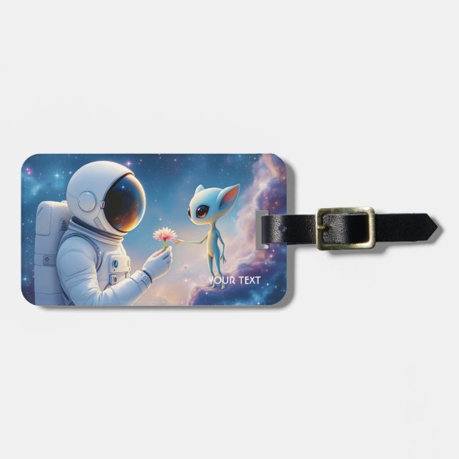 Flöde från Fantasy Cute Astronaut Space Bagagebricka (Horisontell Framsida)