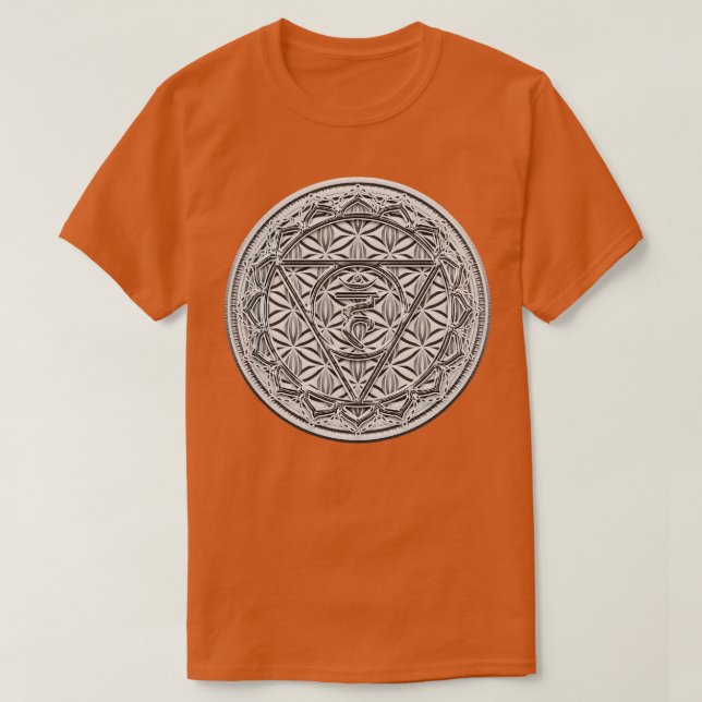 Flöde från Life Chakra Divine Geometry Spiritualit T Shirt (Design framsida)