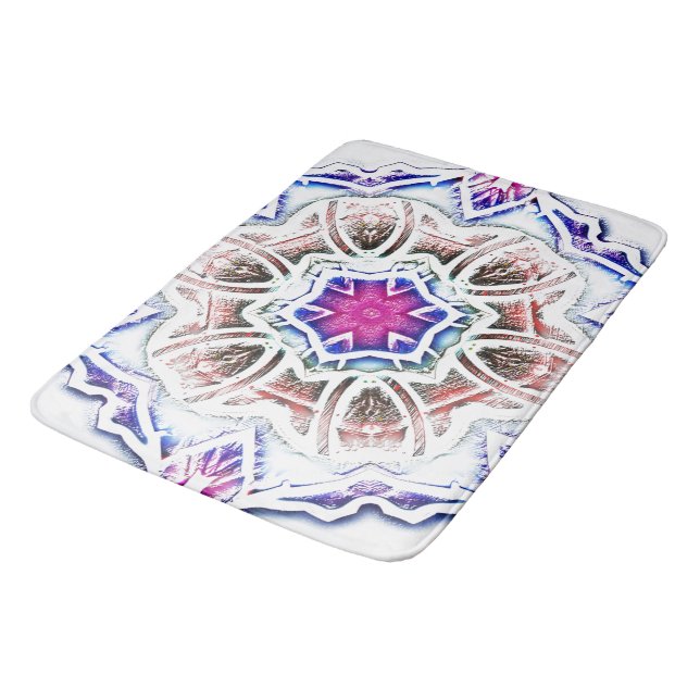 Flöde i gips struktur, mjuk skugga på vitt badrumsmatta (Vinklad)