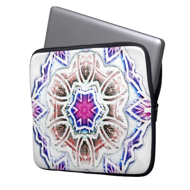 Flöde i gips struktur, mjuk skugga på vitt laptop fodral (Framsidan Vänster)