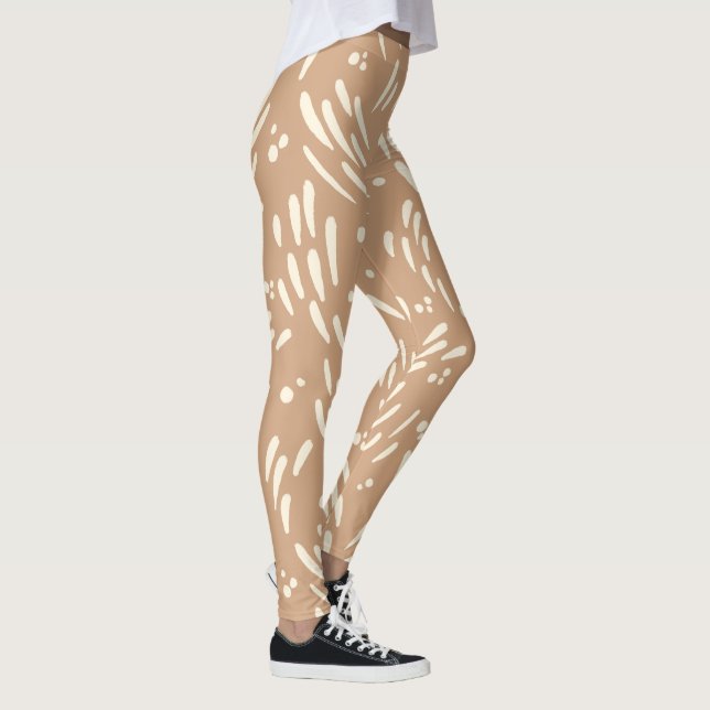 Flöde i Tan och Kräm Leggings (Höger)