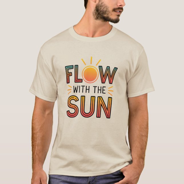 Flöde med Sol T Shirt (Framsida)