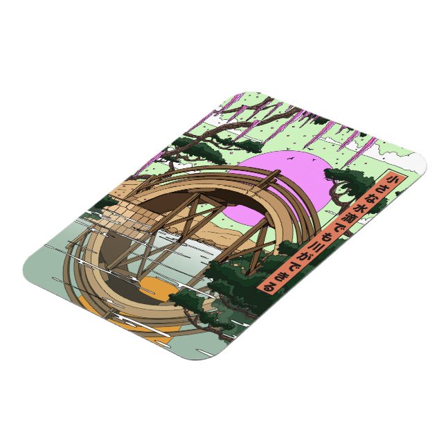 Flöde med Vinden Koinobori Magnet (Vänstra Sidan)