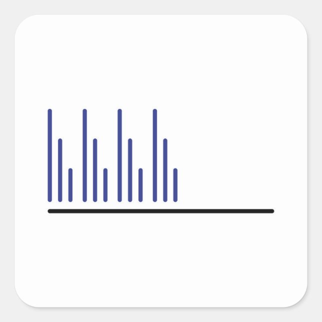 flöde och harmoniblått fyrkantigt klistermärke (Framsida)