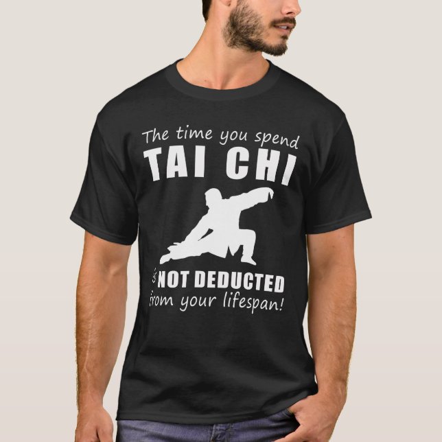 Flöde och Laugh! Tai Chi - No Lifespan Deduction,  T Shirt (Framsida)