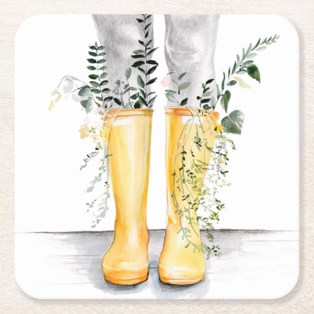 Flöde och tillväxt I Underlägg Papper Kvadrat (Framsidan)