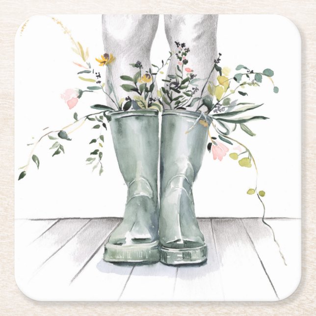 Flöde och tillväxt II Underlägg Papper Kvadrat (Framsidan)