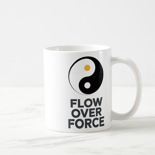 Flöde Över Kraft Yin Yang Yoga Lance Kläder _2  Kaffemugg (Höger)