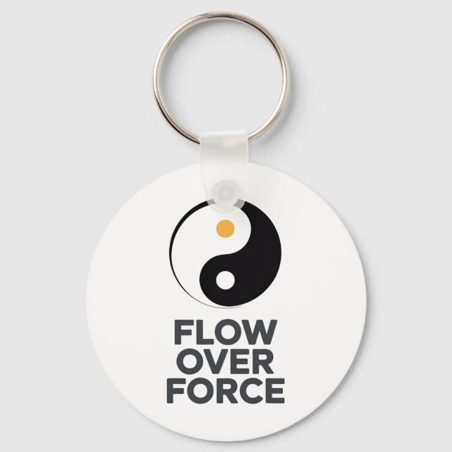 Flöde Över Kraft Yin Yang Yoga Lance Kläder _2  Nyckelring (Framsida)