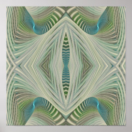 Floden Abstrakt Blue 12 tum x 12 tum Poster