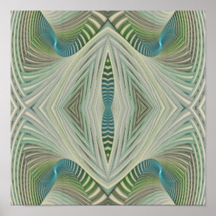 Floden Abstrakt Blue 12 tum x 12 tum Poster