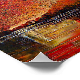 Floden, abstraktens målning. poster