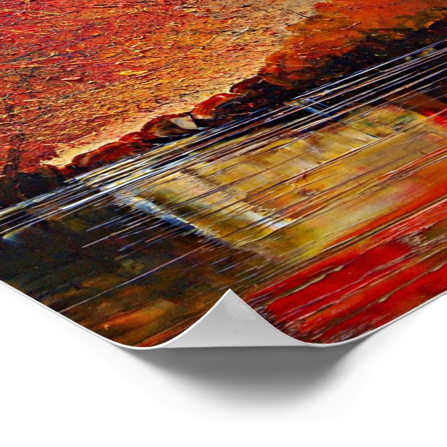 Floden, abstraktens målning. poster (Hörn)