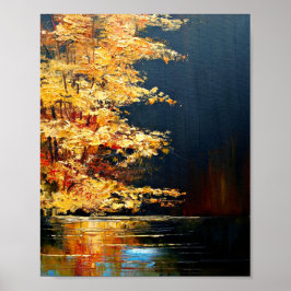 Floden, abstraktens målning. poster