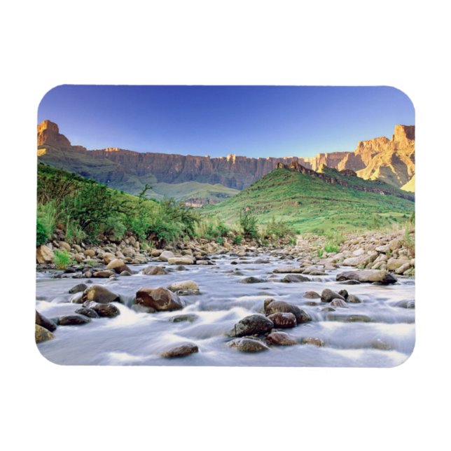 Floden Amphitheater och Tugela i Drakensberg Magnet (Horisontell)