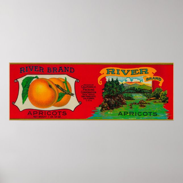 Floden Apricot Label Poster (Framsidan)