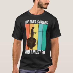 Floden är på väg och jag måste fiska i Vintage T Shirt