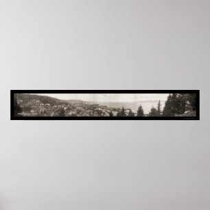 Floden Astoria i Colombia, Oregon Photo 1914 Poster