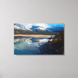 Floden Athabasca i Jasper nationalpark Canvastryck
