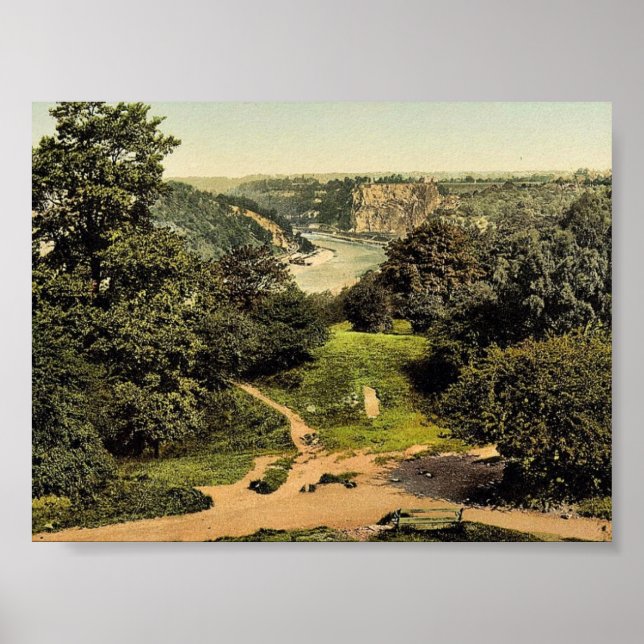 Floden Avon från Clifton Downs, Bristol, England c Poster (Framsidan)