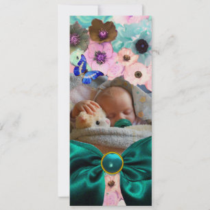 FLÖDEN,BLÅSBLÖMMALL FÖR BLÅSBABY SHOWER FOTO-MALL INBJUDNINGAR