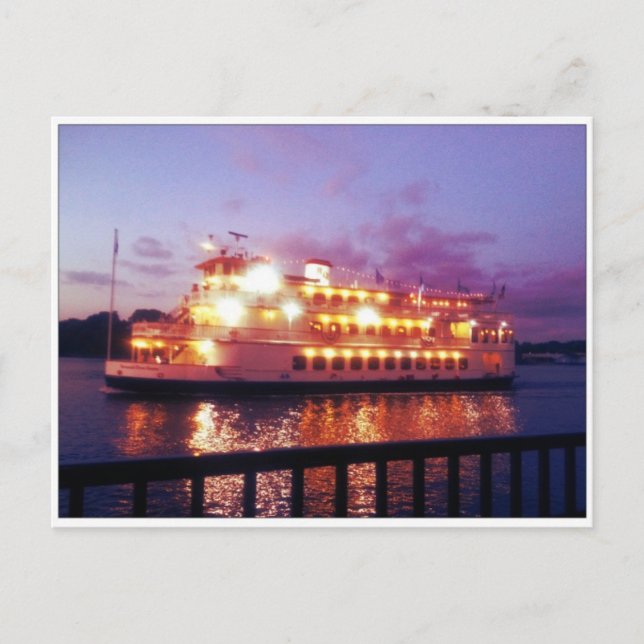 Floden Boat Savannah Georgia Vykort (Framsida)