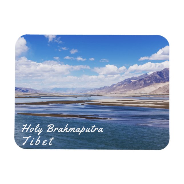 Floden Brahmaputra och bergslandskapet - Tibet Magnet (Horisontell)