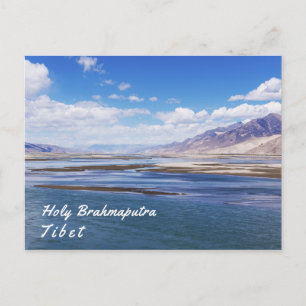 Floden Brahmaputra och bergslandskapet - Tibet Vykort