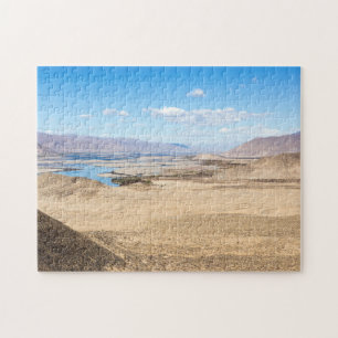 Floden Brahmaputra och ökenlandskapet - Tibet Pussel