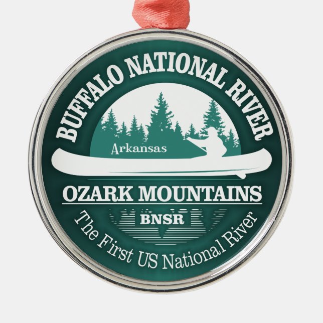 Floden Buffalo (kanoe) Julgransprydnad Metall (Framsidan)