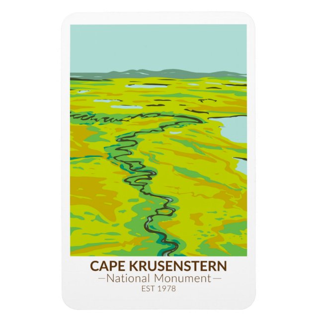 Floden Cape Krusenstern National Monument Tundra Magnet (Vertikal)